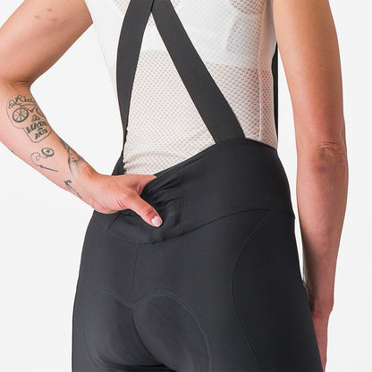 Damen-Kurz-Trägerhose ESPRESSO DT Schwarz