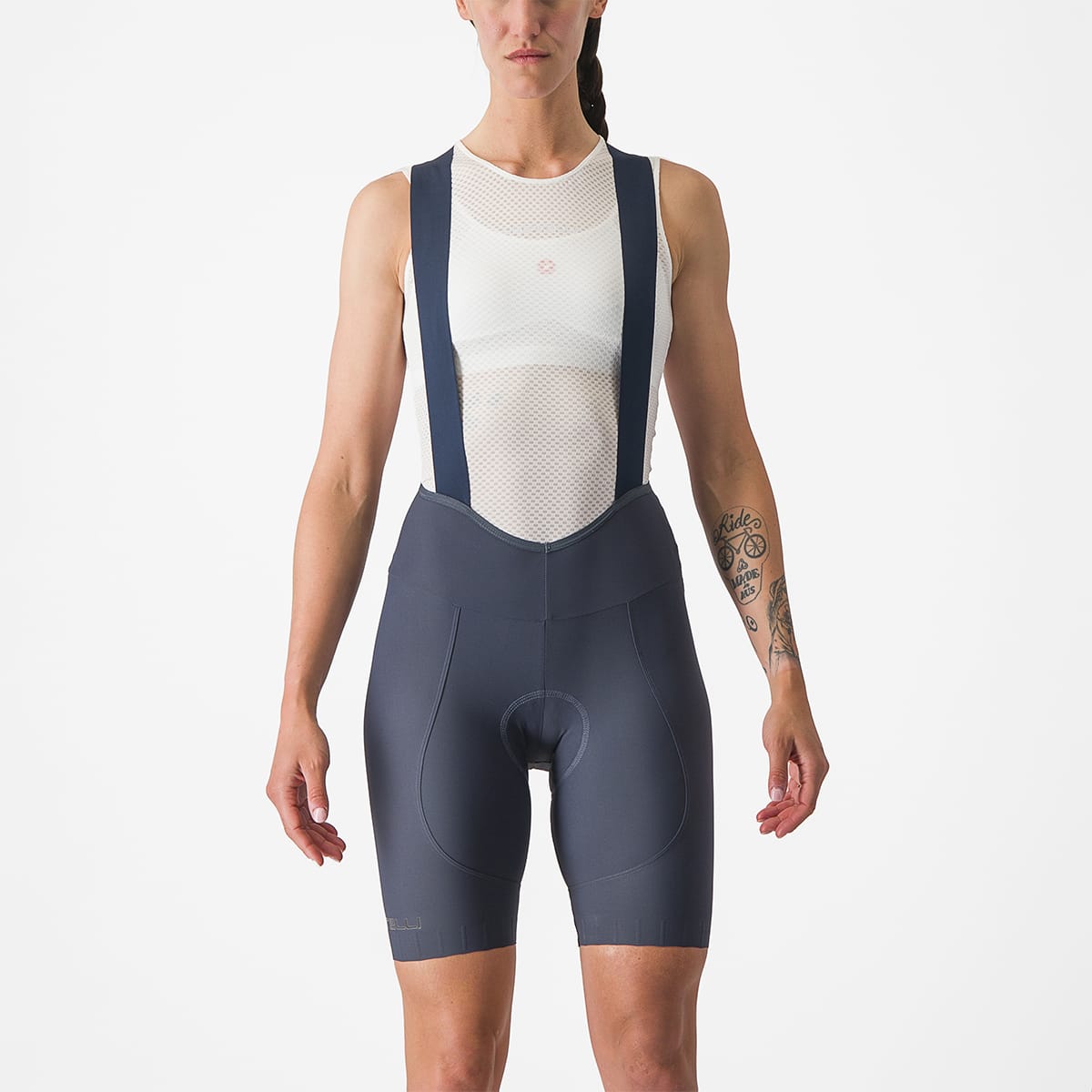 CASTELLI ESPRESSO DT Damen Kurze Trägerhose Blau