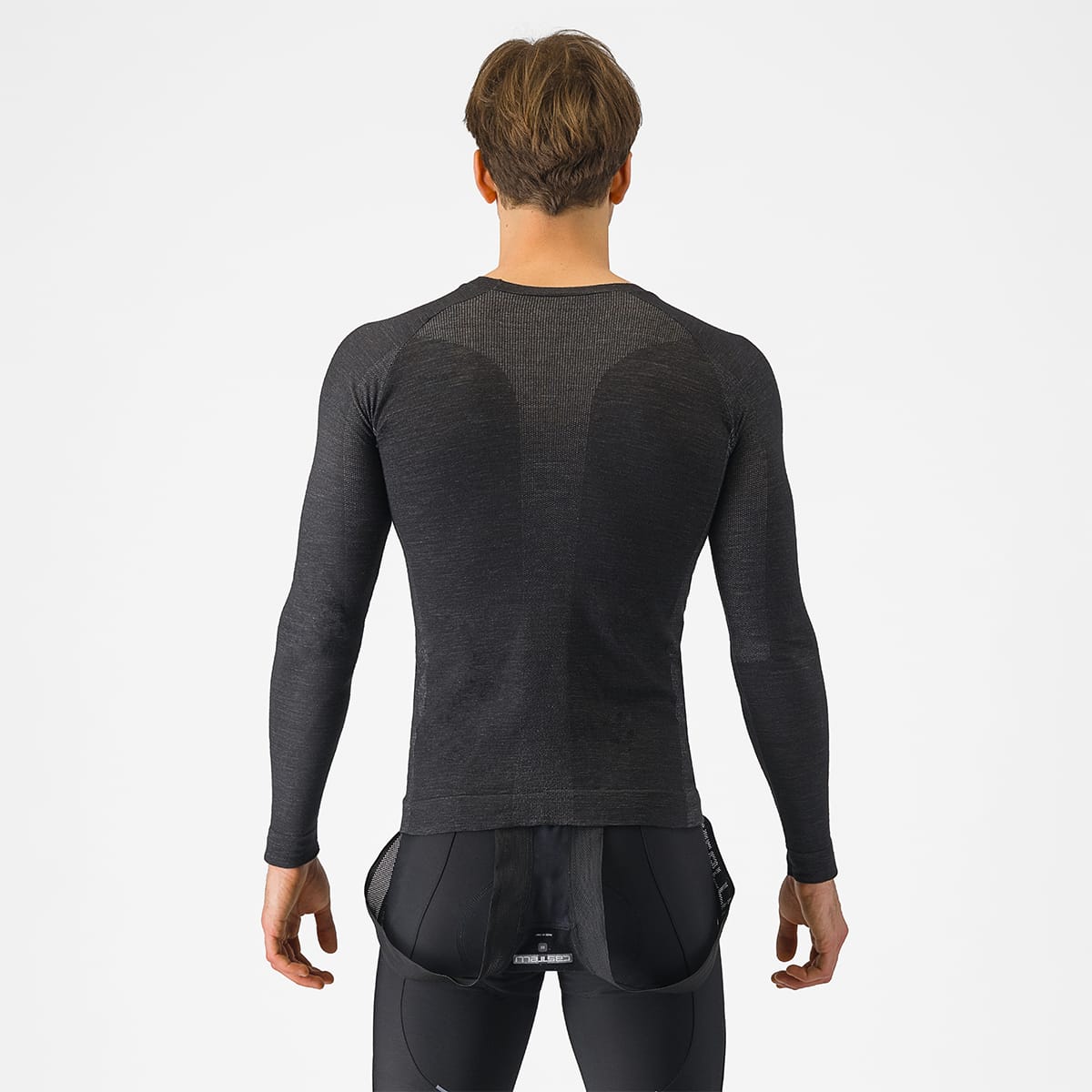 Unterwäsche CASTELLI MERINO SEAMLESS Longsleeve Schwarz