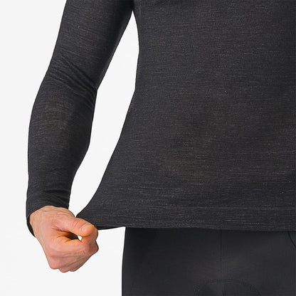 Unterhemd CASTELLI MERINO SEAMLESS Langarm Schwarz