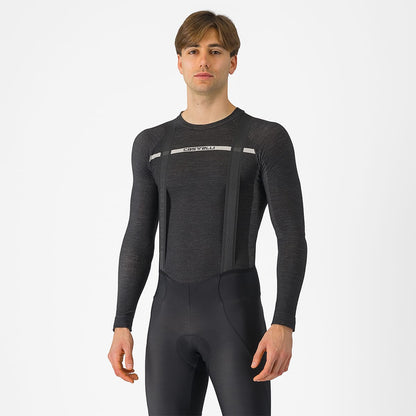 Unterhemd CASTELLI MERINO SEAMLESS Langarm Schwarz