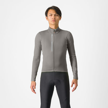 Trikot CASTELLI ENTRATA THERMAL Lange Ärmel Grau