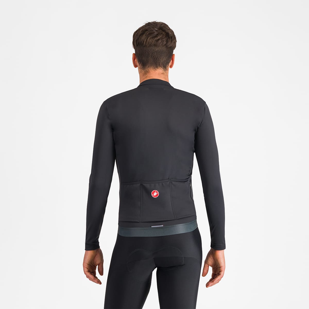 Trikot CASTELLI ESPRESSO THERMAL Langarm Schwarz