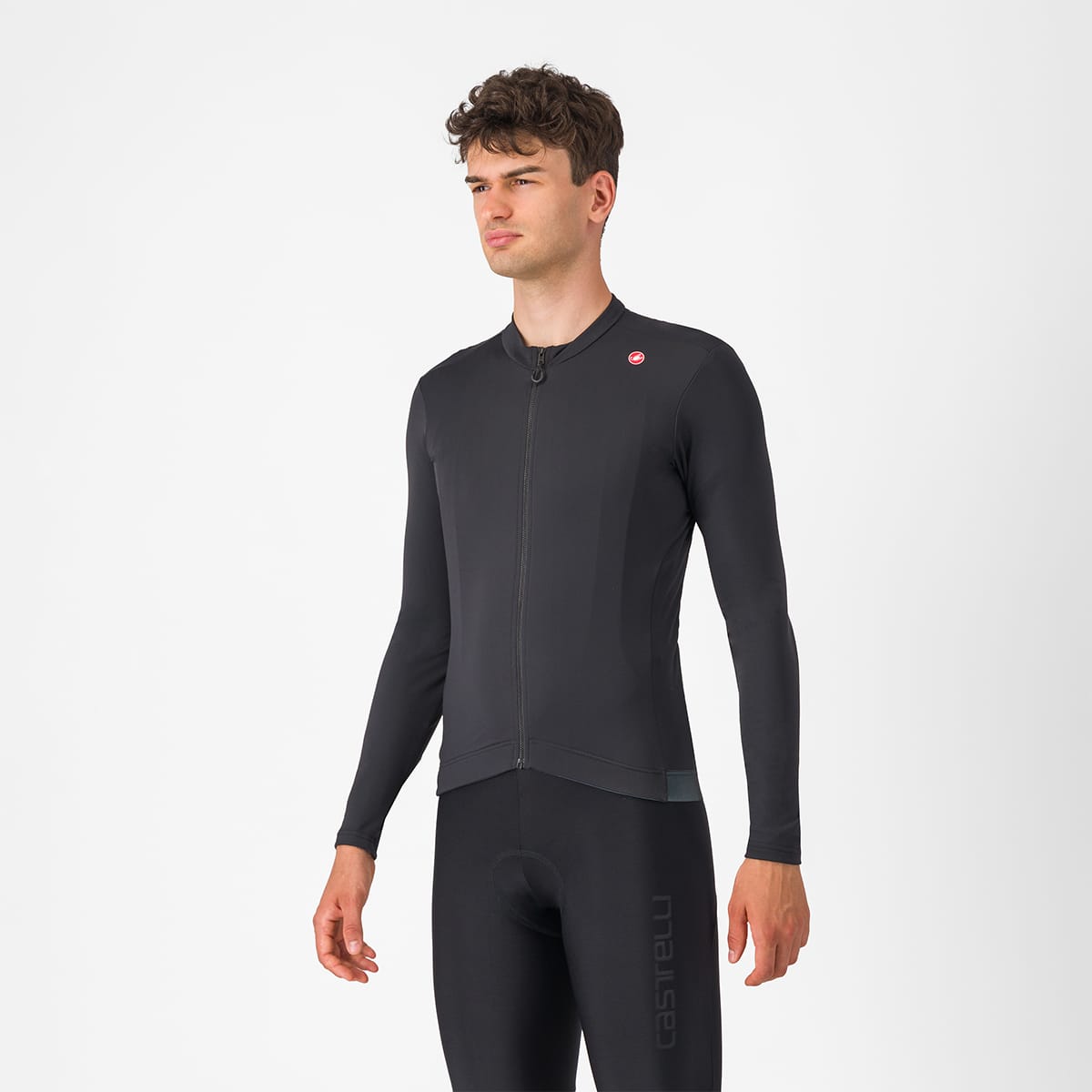 Trikot CASTELLI ESPRESSO THERMAL Langarm Schwarz