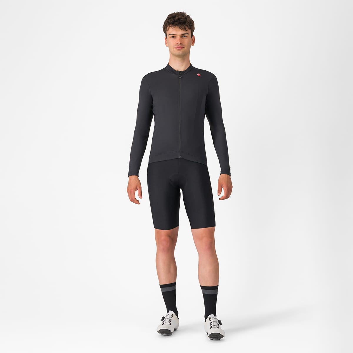 Trikot CASTELLI ESPRESSO THERMAL Langarm Schwarz