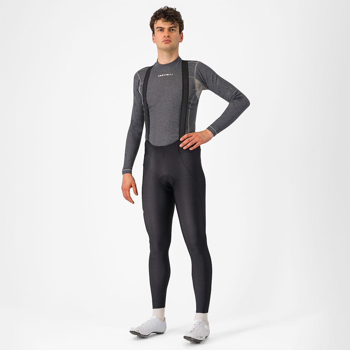 CASTELLI ESPRESSO Lange Trägerhose Schwarz