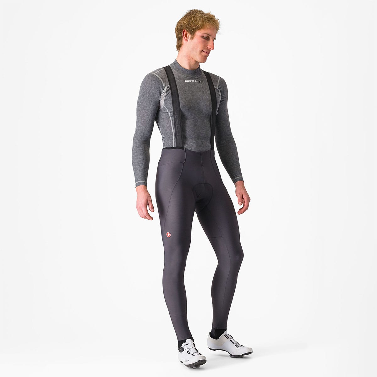 CASTELLI ESPRESSO Lange Trägerhose Grau