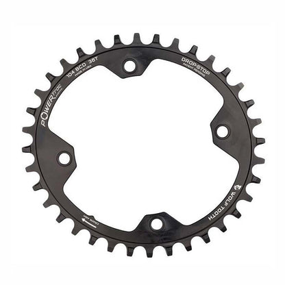 Kettenblatt WOLF TOOTH ELLIPTICAL 104 BCD 12V Shimano 4 Loch 104mm Schwarz