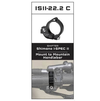 Befestigungsadapter WOLF TOOTH ShiftMount ISEV-22 Shimano I-SPEC II Shifter> Lenker 22 mm