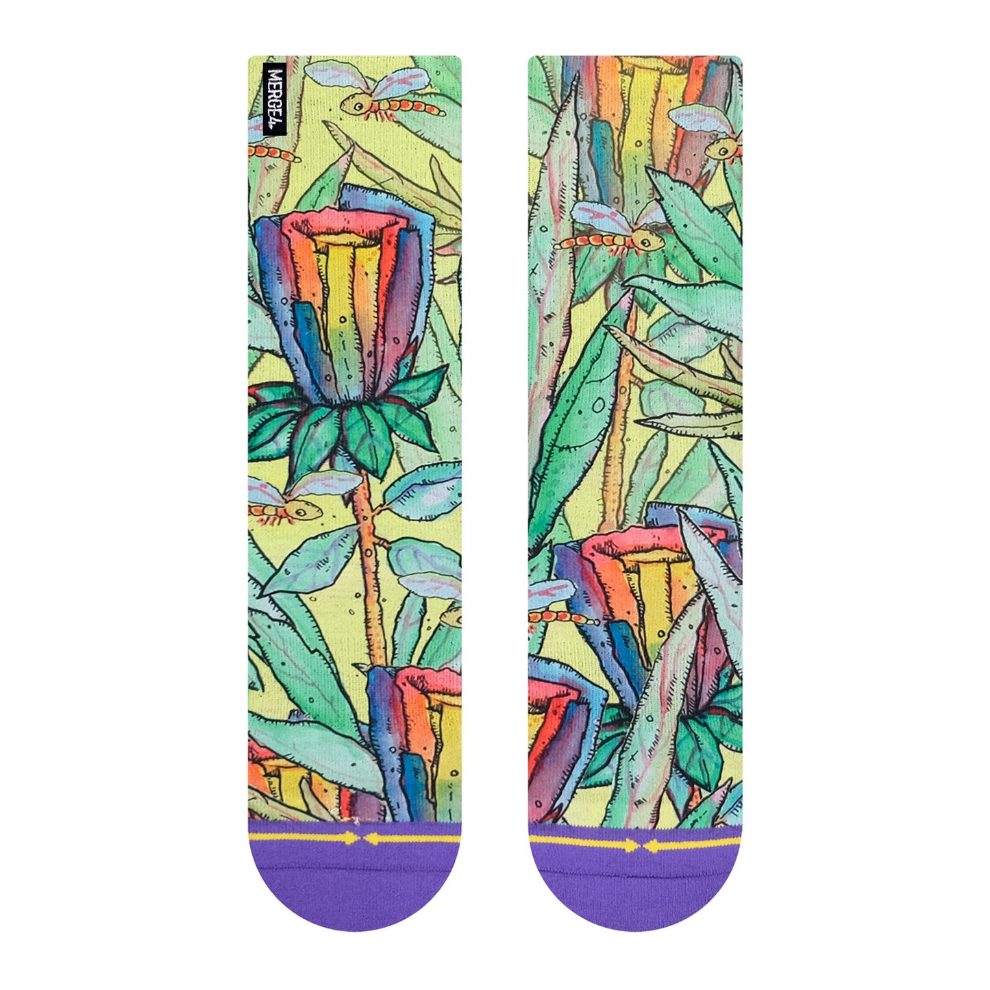 MERGE4 OTIS RAINBOW FLOWER Socken