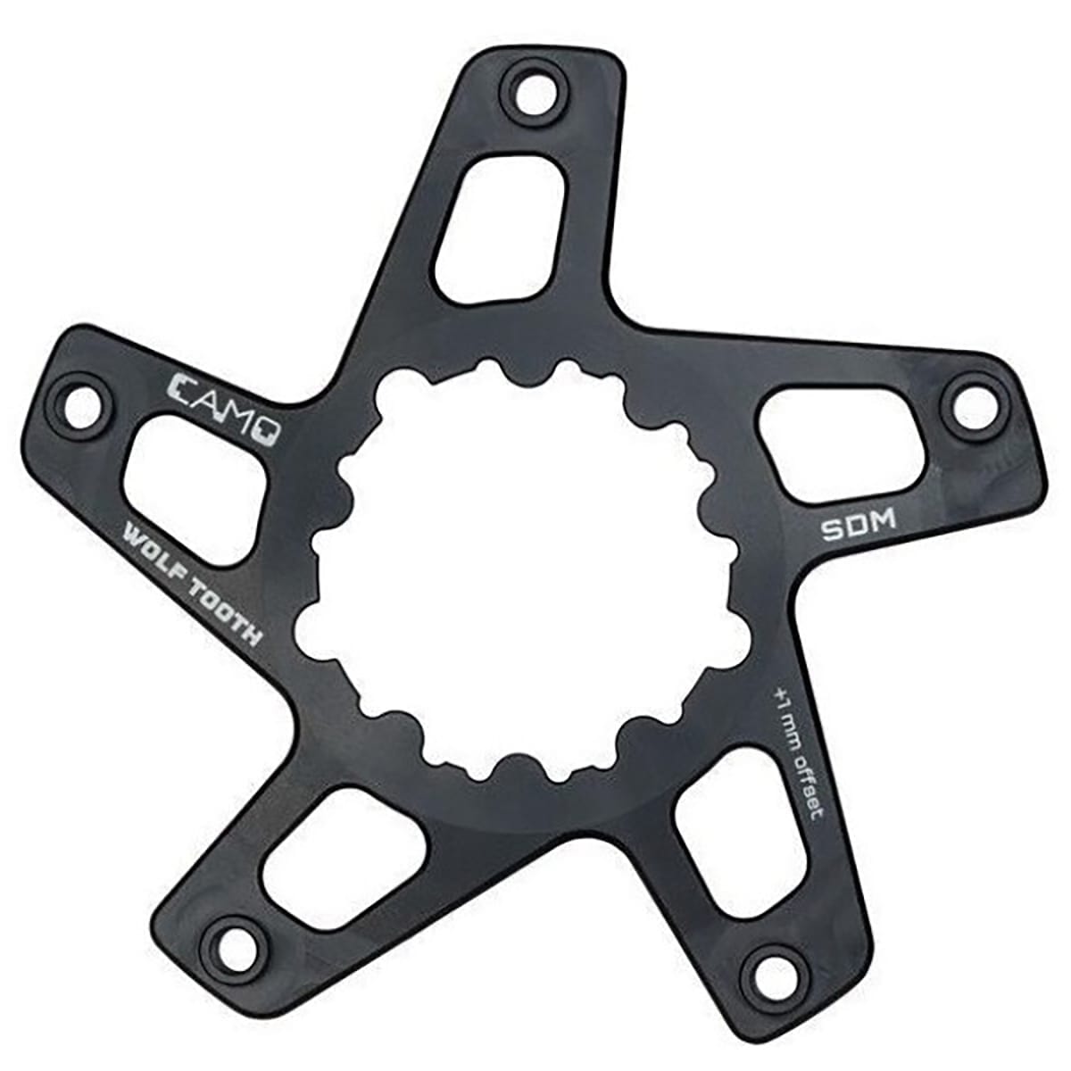Pedalstern WOLF TOOTH CAMO M5 Sram Direct Mount Offset -5mm Schwarz