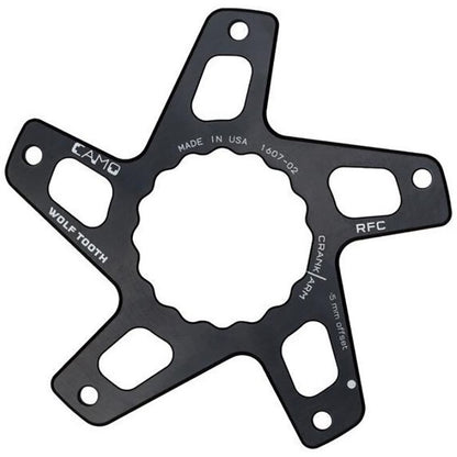 Kettenblatt-Stern WOLF TOOTH CAMO Raceface Cinch Direct Mount Offset 2mm Schwarz