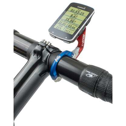 K-EDGE RACE Lenkerhalterung für GPS GARMIN EDGE Blau/Rot/Grau