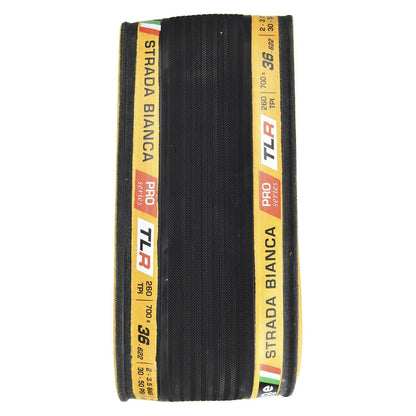 Reifen CHALLENGE STRADA BIANCA PRO 700x36C Tubeless Ready Schwarz