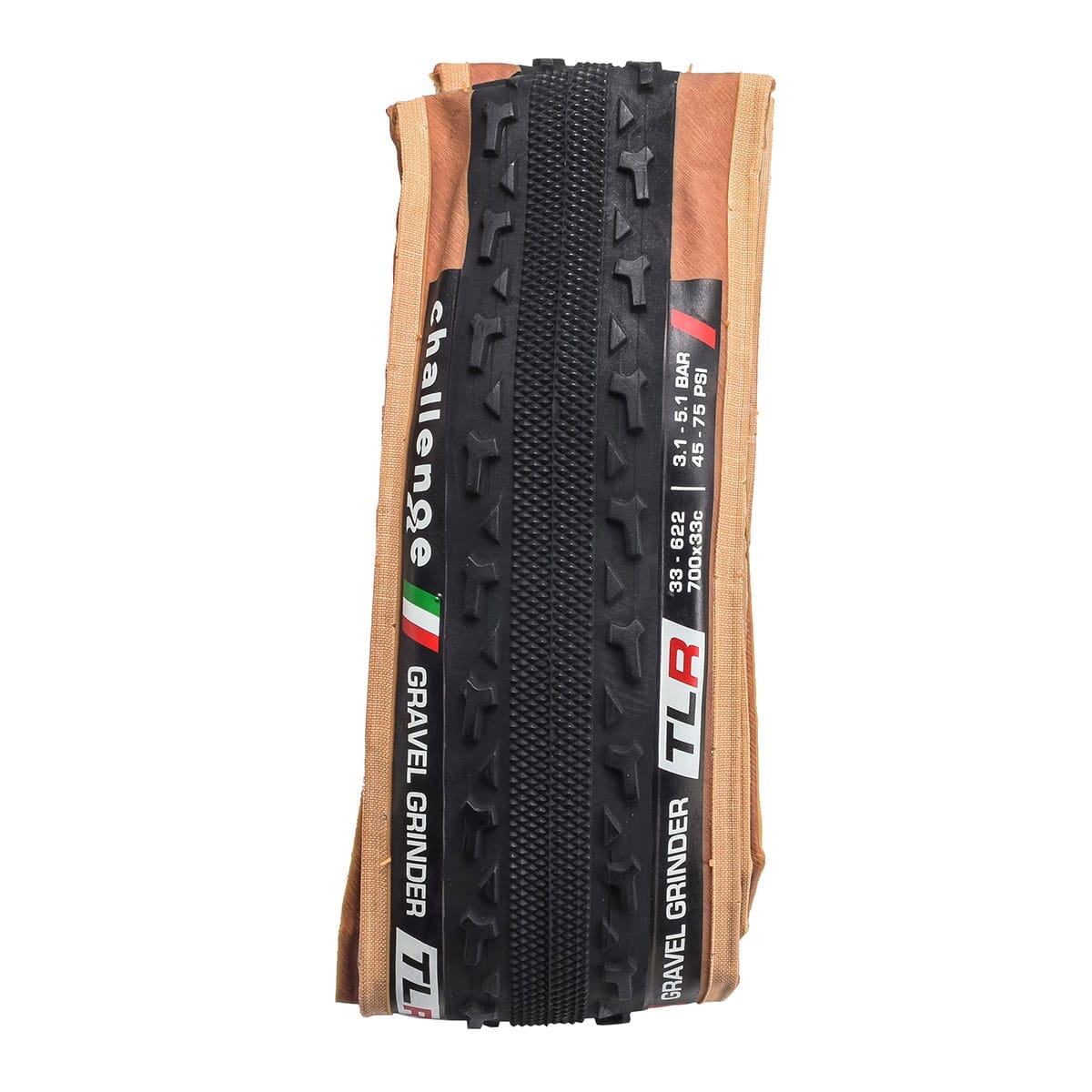 Pneu CHALLENGE GRAVEL GRINDER 700x33c Tubeless Ready Marron