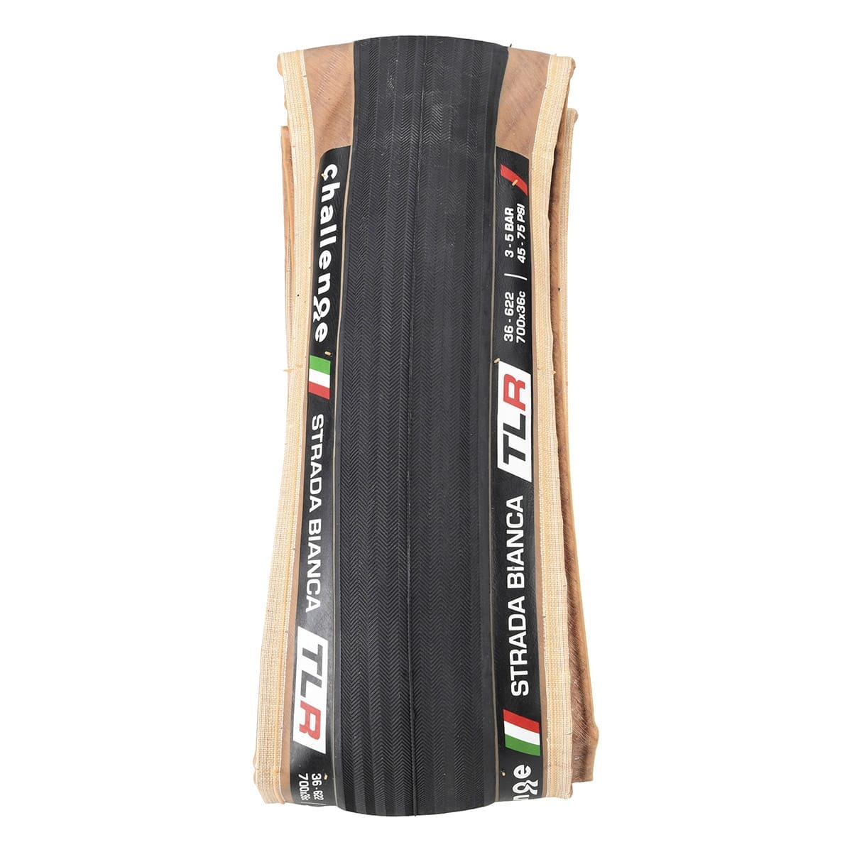 Pneu CHALLENGE STRADA BIANCA NILON SUPERLIGHT 700x36 Tubeless Ready Beige