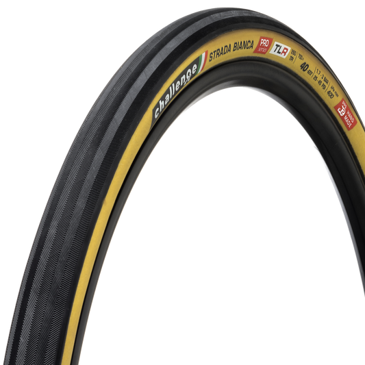 Reifen CHALLENGE STRADA BIANCA 700x40c Tubeless Ready Braun