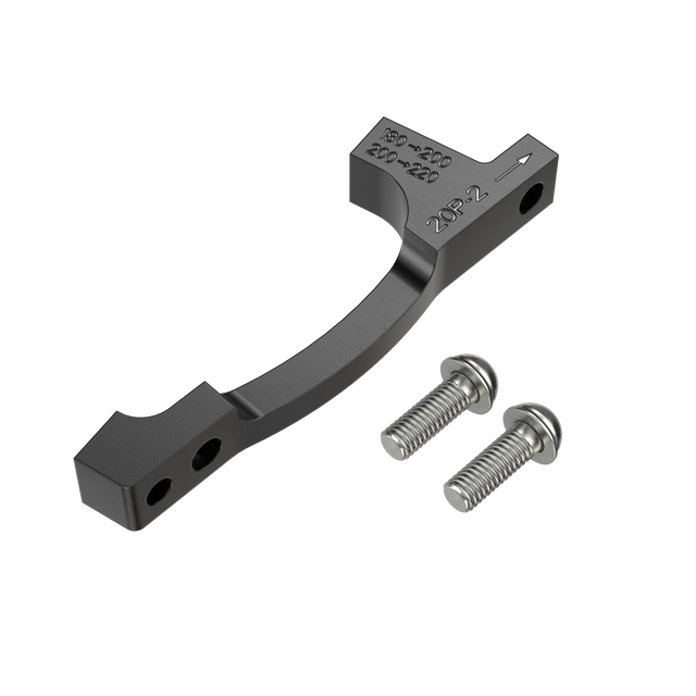 SRAM PostMount 20P-2 Bremssattel-Adapter für 200/220mm Bremsscheiben + Edelstahl-Schrauben