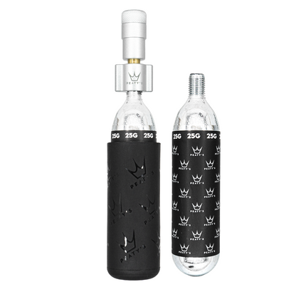 CO2-Inflator PEATY'S HOLESHOT MTB + 2 CO2-Gewindekartuschen 25 g Silber
