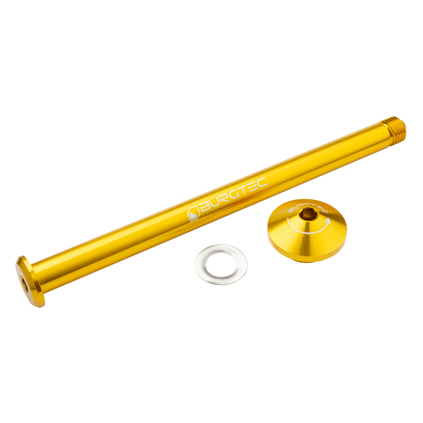 BURGTEC 171mm Hinterradachse für Yeti-Rahmen Gold