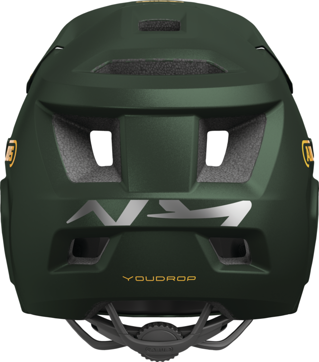 ABUS YOUDROP FF Junior Mountainbike-Helm, Moosgrün