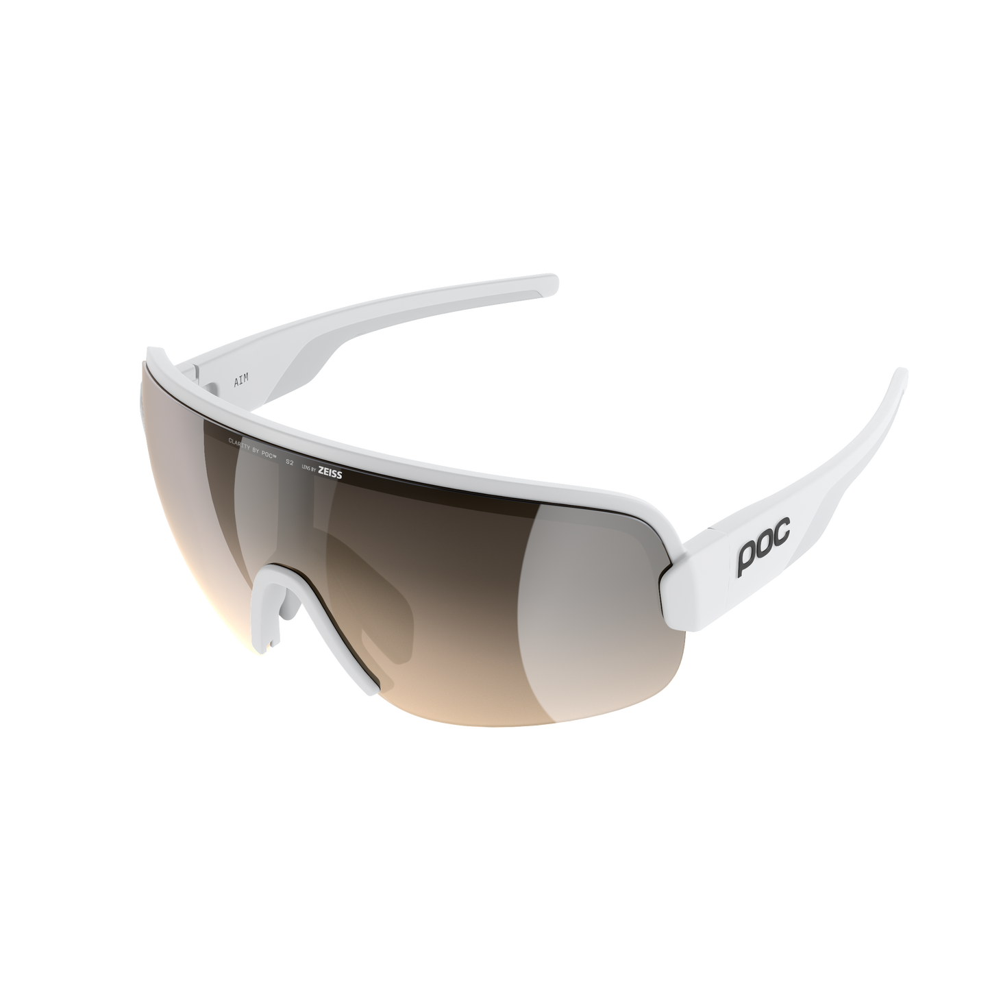 Brille POC AIM Weiß Glas Clarity Trail Partly Sunny Silver