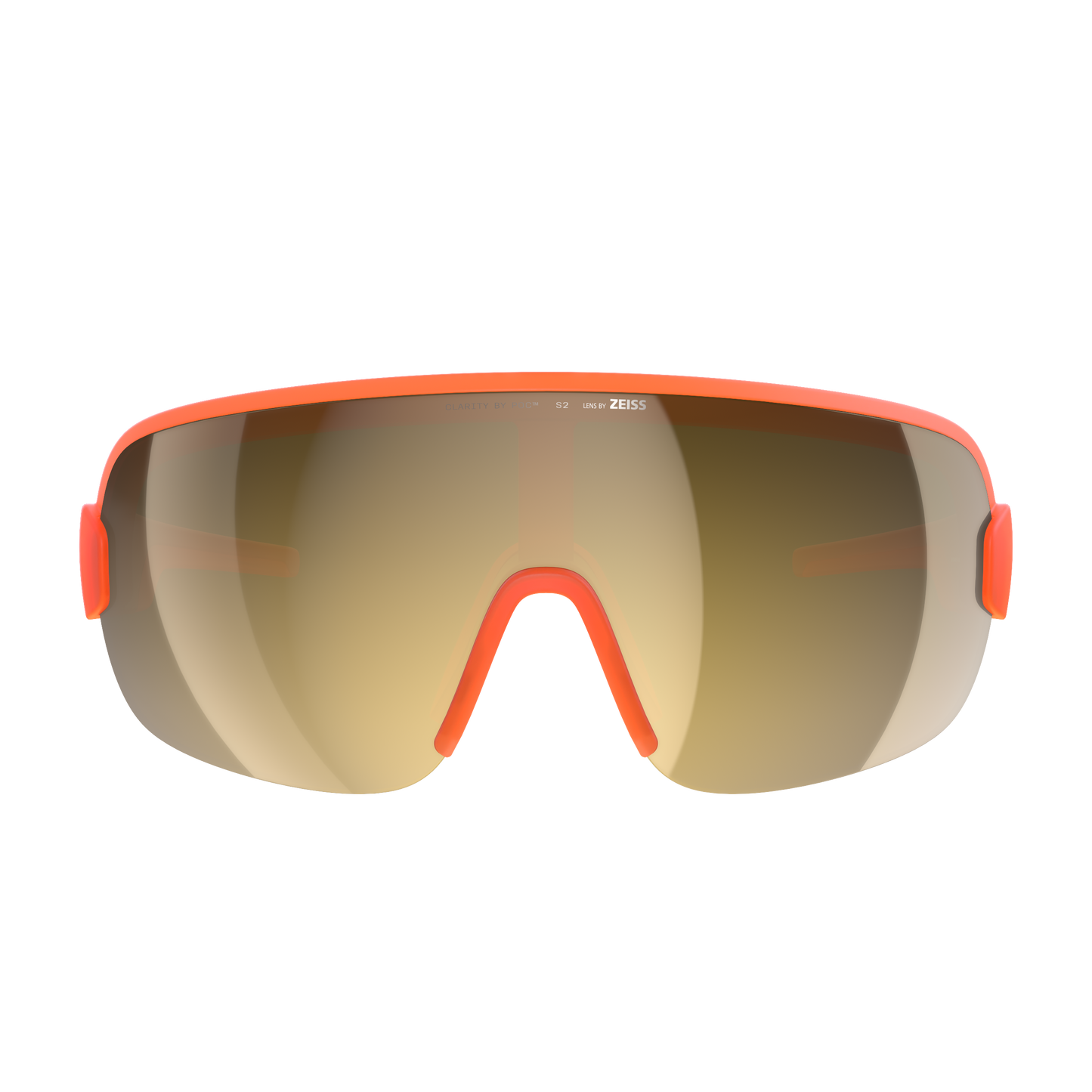 Brille POC AIM Fluo Orange Transluzent Clarity Road Partly Sunny Gold Glas