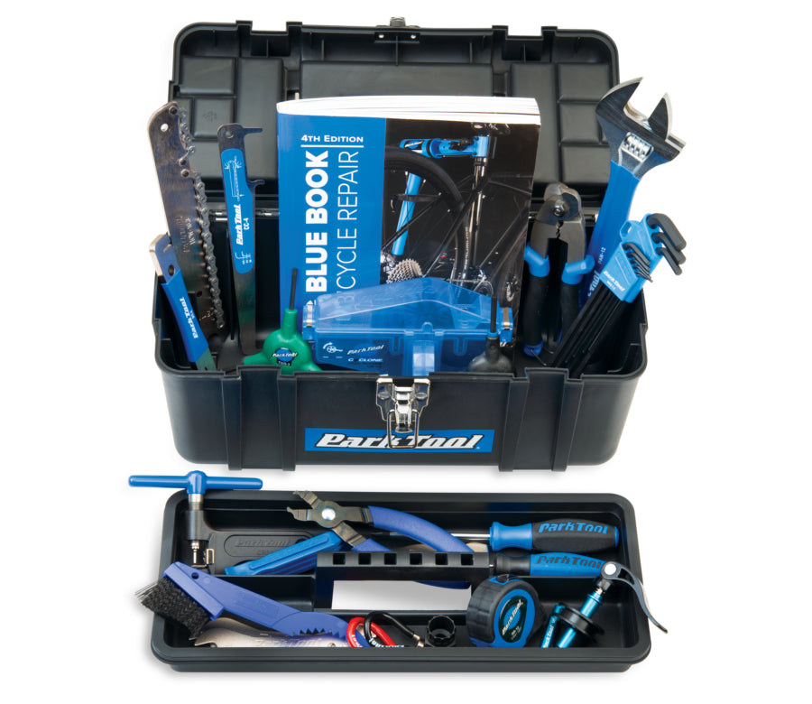 Park Tool AK-5: Inhalt des Werkzeugkoffers bei herausgenommener Ablage