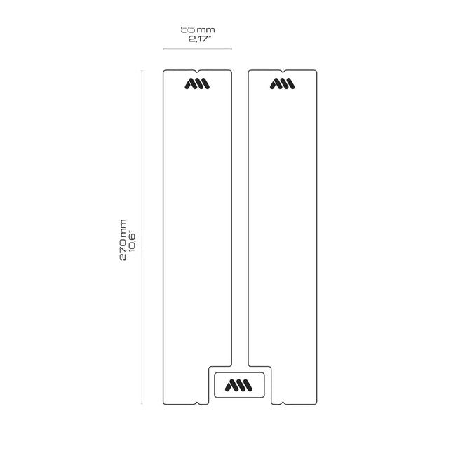 Selbstklebende Schutzfolie für ALL MOUNTAIN STYLE Gabel Transparent