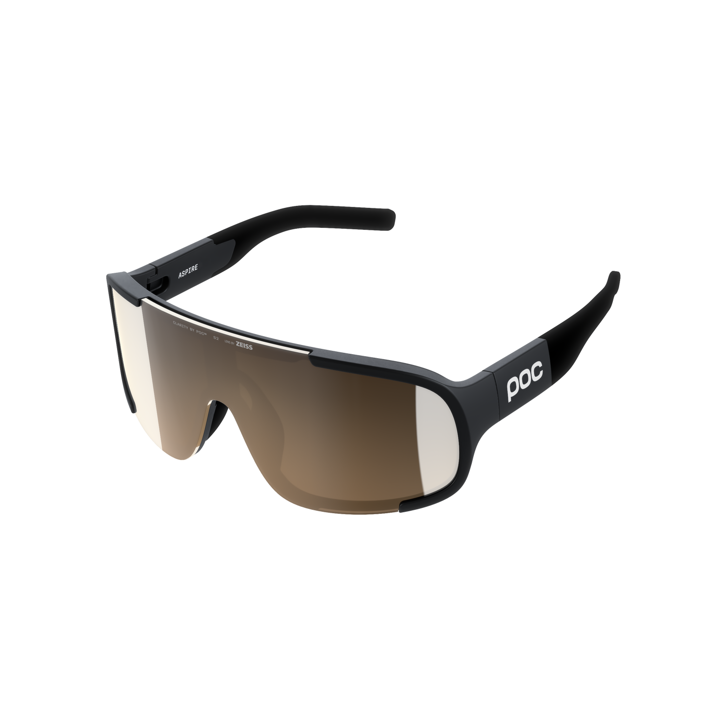 POC ASPIRE MID Brille Schwarz Clarity Trail Partly Sunny Silver Glas