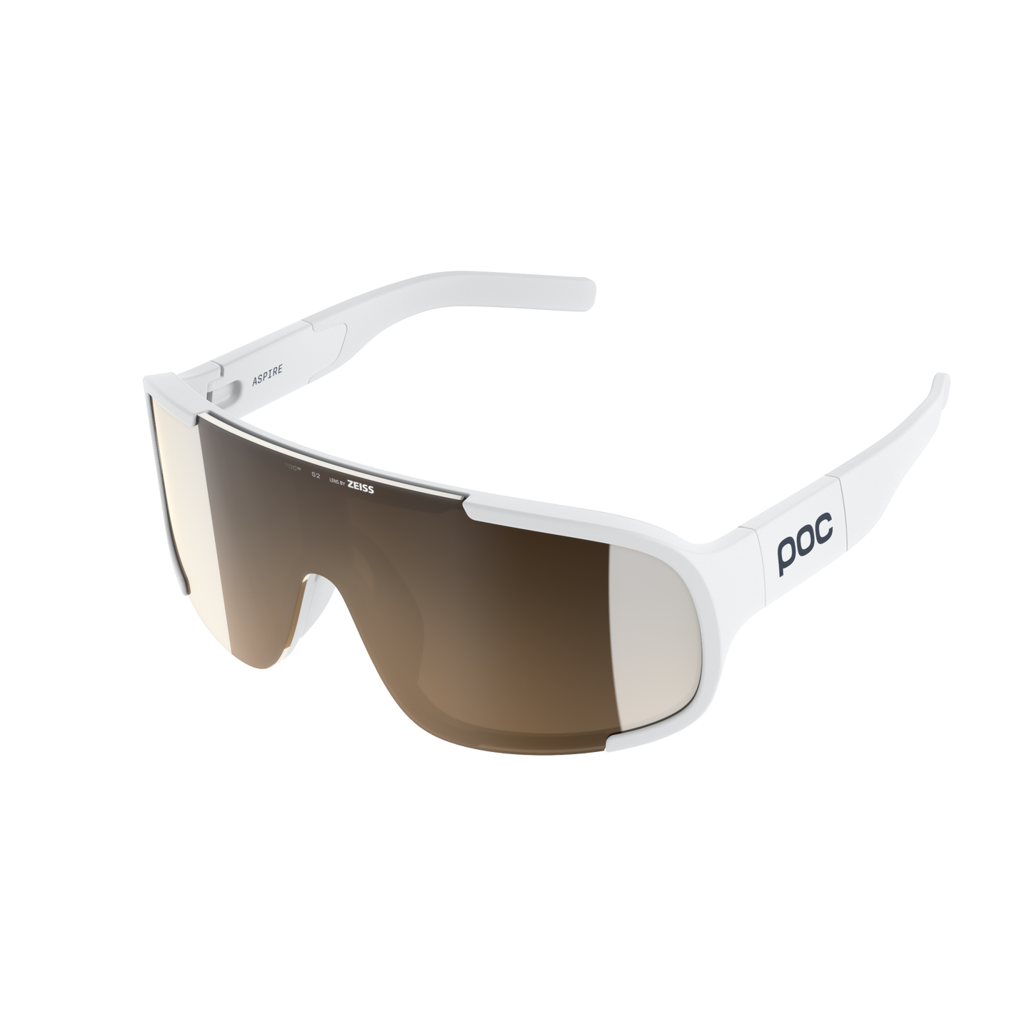 POC ASPIRE WF Brille Weiß Clarity Trail Partly Sunny Silver Glas