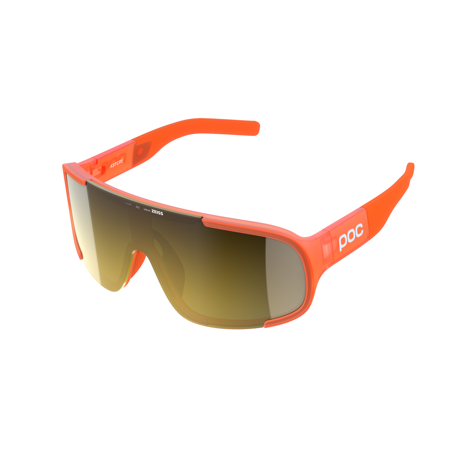 POC ASPIRE MID Brille Orange Fluo Transluzent Clarity Road Partly Sunny Gold Glas