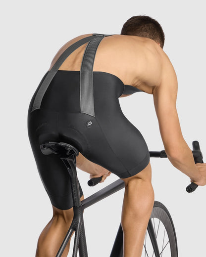 Träger-Kurzradhose ASSOS MILLE GTS S11 Long Schwarz