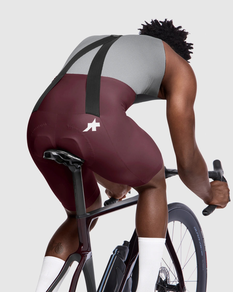 Kurze Trägerhose ASSOS MILLE GT S11 Burgundy Red