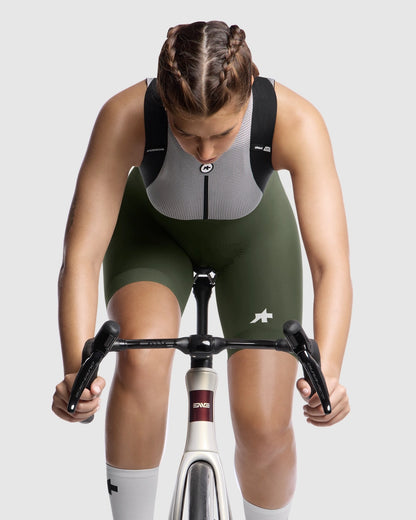 Damen-Trägershort ASSOS UMA GT S11 Moos Grün
