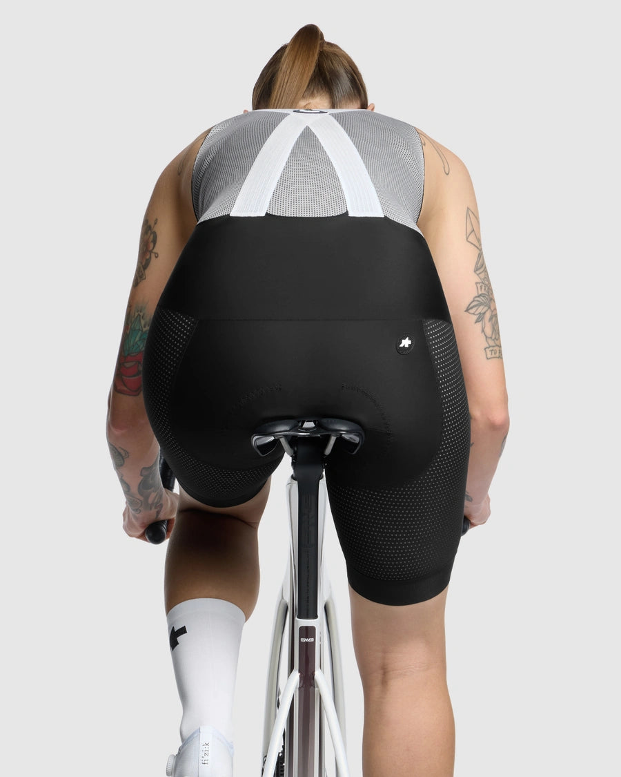 Kurze Trägerhose ASSOS MILLE GT INDOOR S11 Damen Schwarz