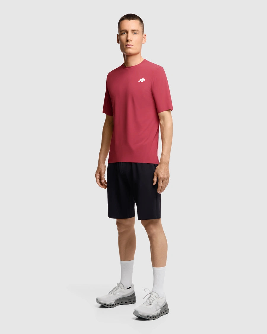ASSOS TACTICA POST RIDE T5 Trikot Kurzarm Deep Berry