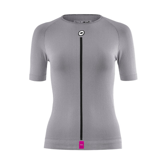ASSOS NS SKIN LAYER P1 Kurzarm-Unterhemd für Damen, grau