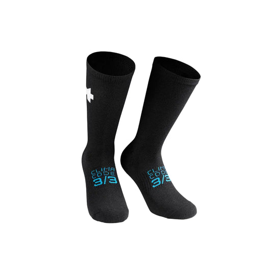 ASSOS WINTER Socken, Schwarz