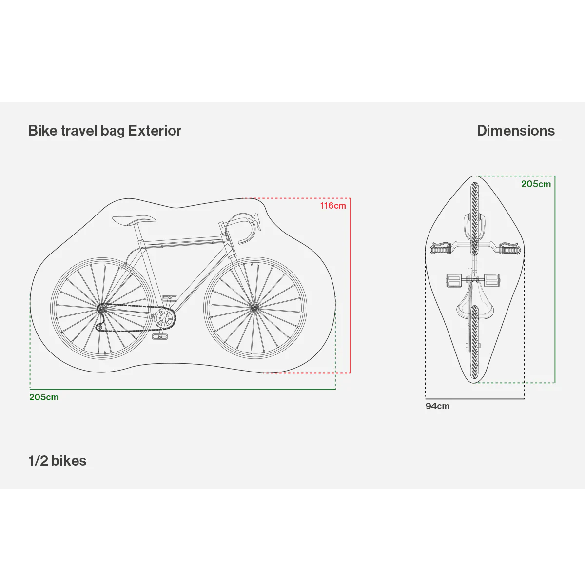 Schutzhülle für Fahrradträger BUDS CAR BIKE RACK AND RAIN COVER 1/2 Fahrräder