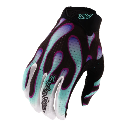 Handschuhe TROY LEE DESIGNS AIR OVERSPRAY Schwarz/Real Teal
