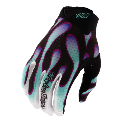 Handschuhe TROY LEE DESIGNS AIR OVERSPRAY Junior Schwarz/Real Teal