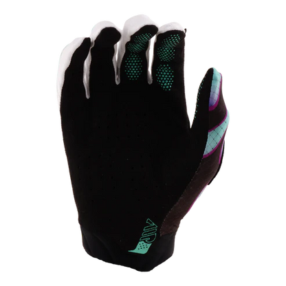 Handschuhe TROY LEE DESIGNS AIR OVERSPRAY Schwarz/Real Teal