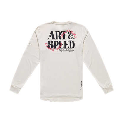 Trikot TROY LEE DESIGNS RUCKUS RIDE ART ET SPEED Lange Ärmel Pumice