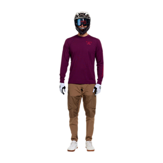 TROY LEE DESIGNS RUCKUS RIDE LOCKDOWN Trikot Langarm Sangria