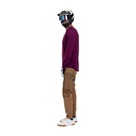 TROY LEE DESIGNS RUCKUS RIDE LOCKDOWN Trikot Langarm Sangria