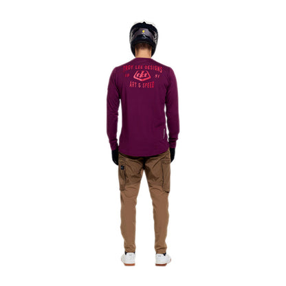 Trikot TROY LEE DESIGNS RUCKUS RIDE LOCKDOWN Langarm Sangria