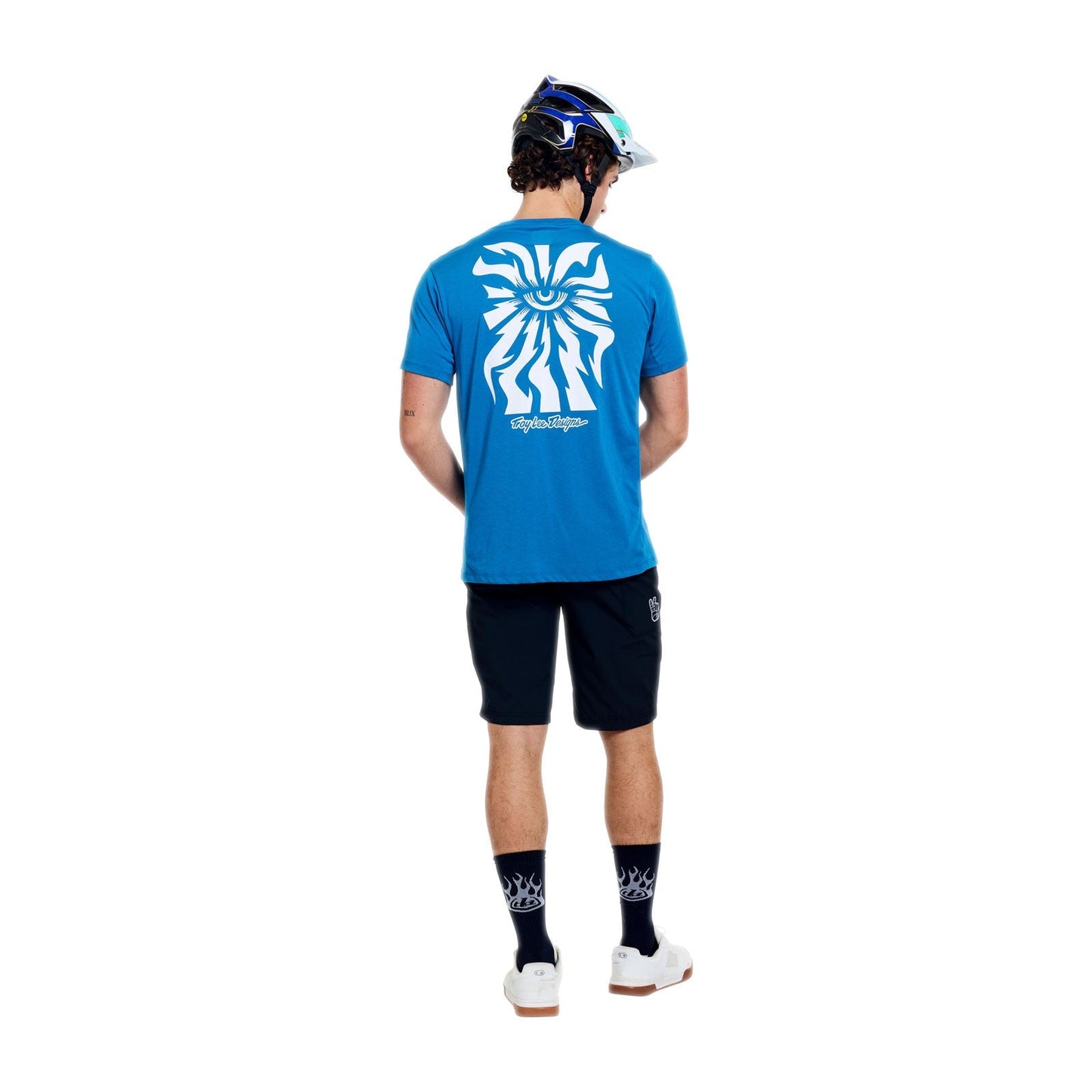 TROY LEE DESIGNS SKYLINE RIDE ONE EYE AERO Trikot Kurzarm Blau