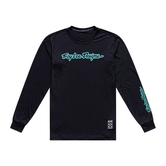 TROY LEE DESIGNS SKYLINE RIDE SIGNATURE Langarmtrikot Schwarz/Türkis