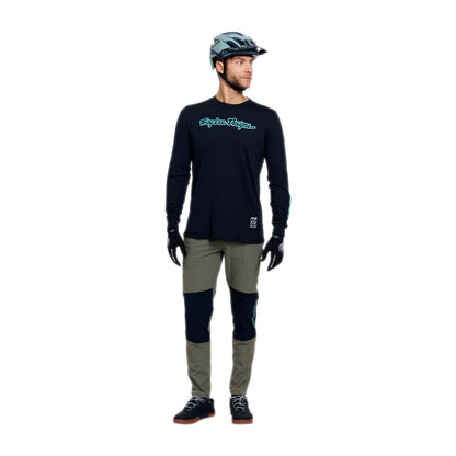 Trikot TROY LEE DESIGNS SKYLINE RIDE SIGNATURE Lange Ärmel Schwarz/Türkis